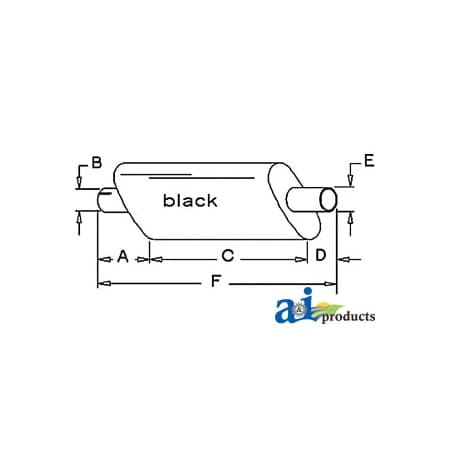 A & I Products Muffler 23" x10.5" x8.2" A-AR21805R